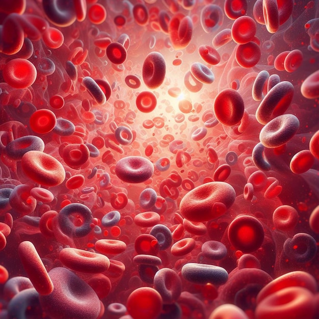 Photo red blood cells in the circulatory system 6