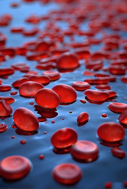Foto i globuli rossi forniscono ossigeno ai tessuti del corpo