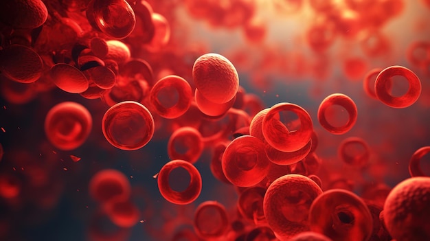 Red blood cells molecules