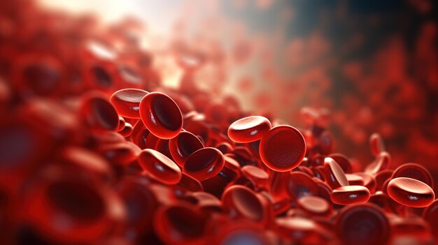 Red blood cells molecules