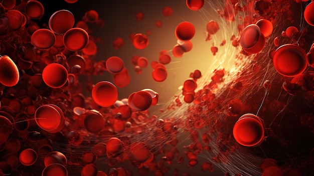 Red blood cells molecules