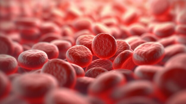 Photo red blood cells in vein