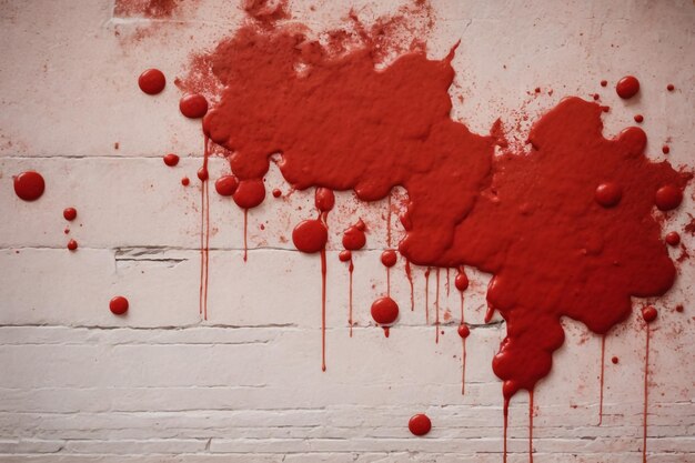 Фото Красные капли крови на белом фоне