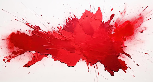 a red blotch on the white background in the style of bold contrast