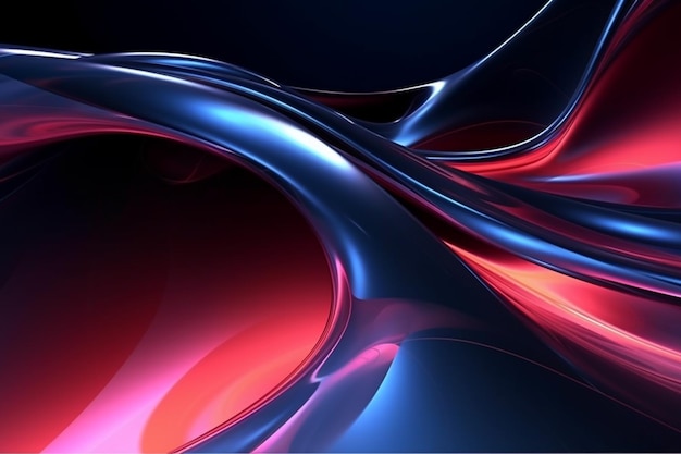 A red and blue abstract design with the word " red " on the bottom.