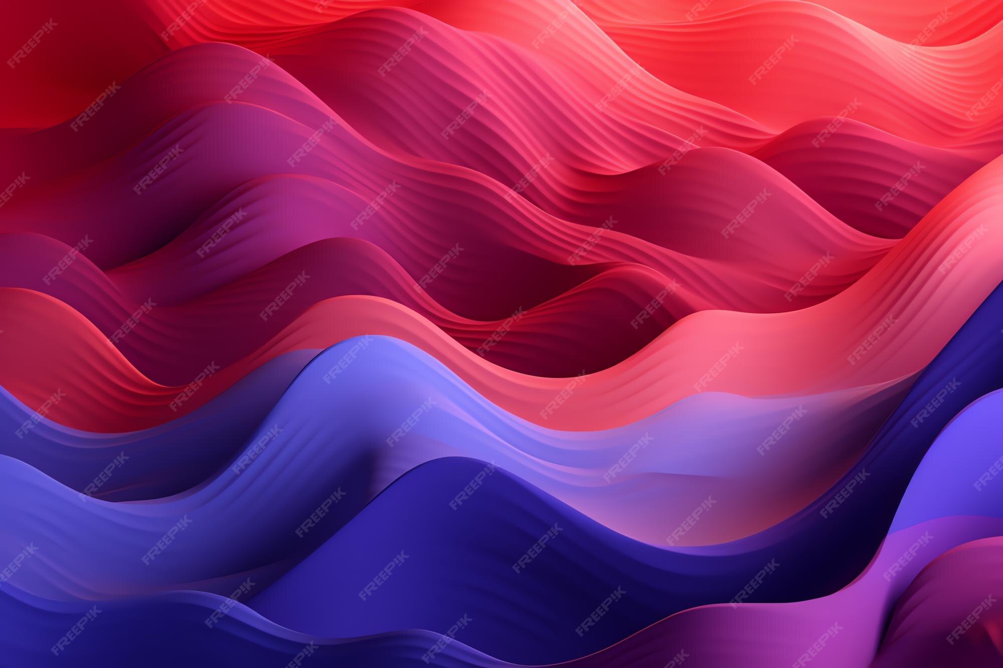 Premium Photo | A red and blue background with a wave pattern.