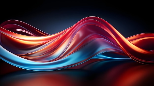 Red And Blue Gradient Curves