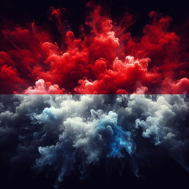 a red and blue image of smoke and the word quot smoke quot