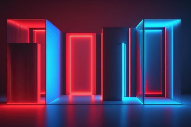 A red and blue led box that says'd10'on it