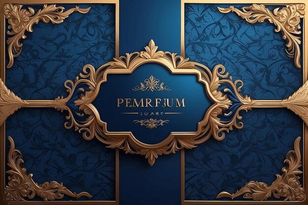 Red and Blue Luxury Premium Cover Design Royal Vinage Effect Frame styele Design Modern Design Background