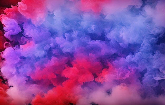 Red blue smoke generative ai