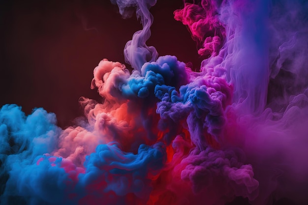 red and blue smoke