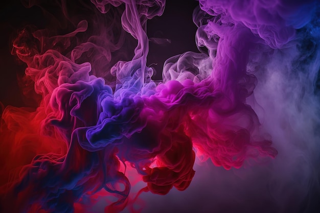 red and blue smoke