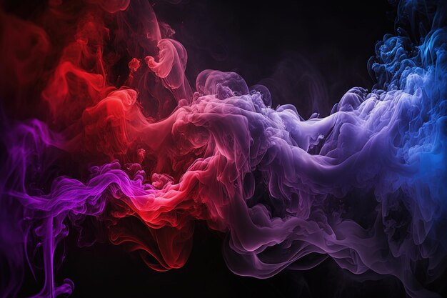 red and blue smoke