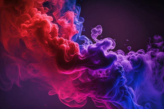 red and blue smoke