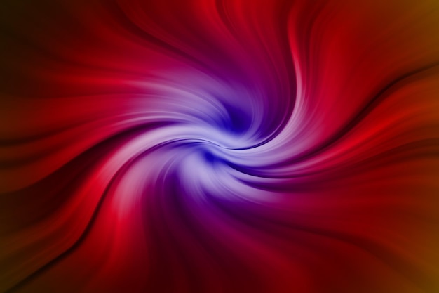 Red and blue swirls in a dark background