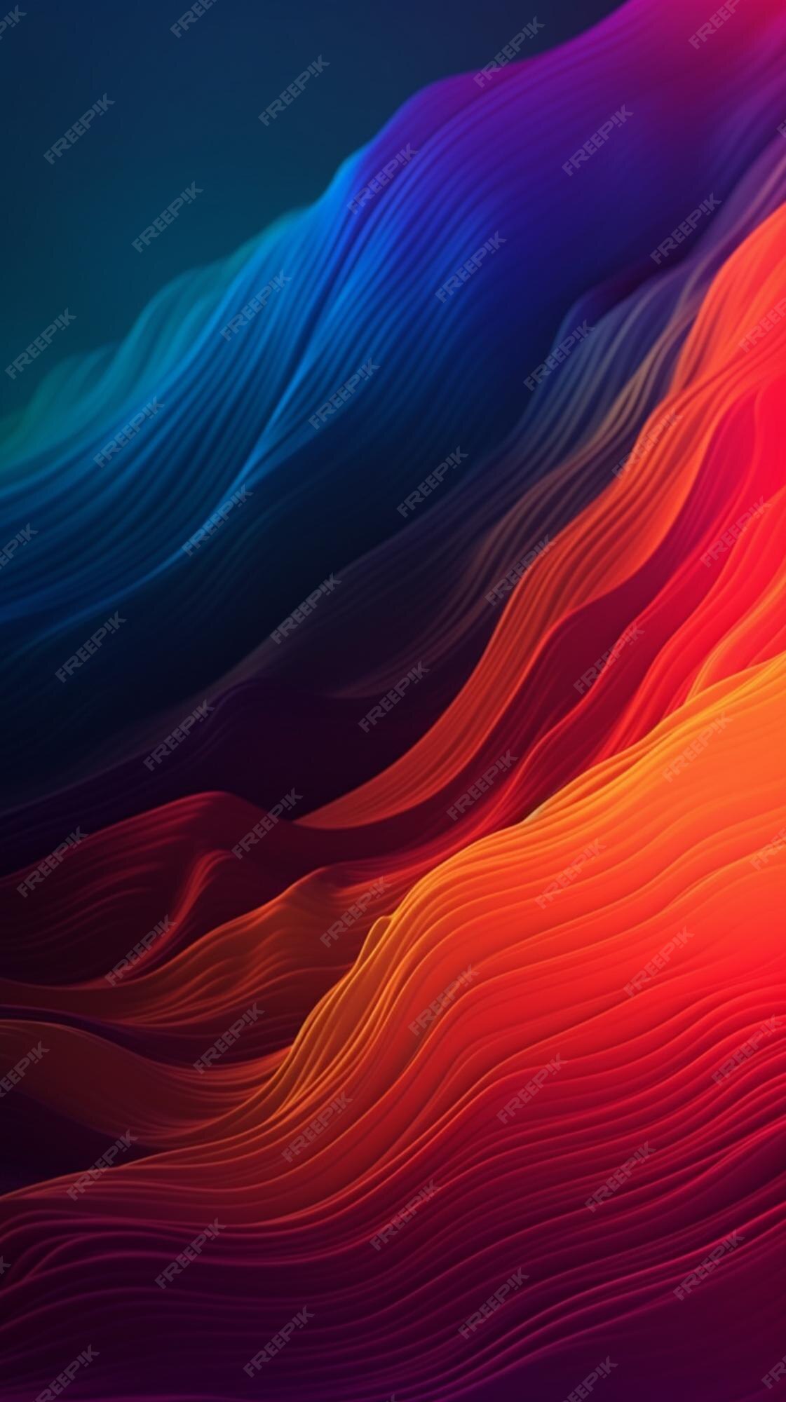 Premium AI Image | Red and blue wallpaper with a swirl of light