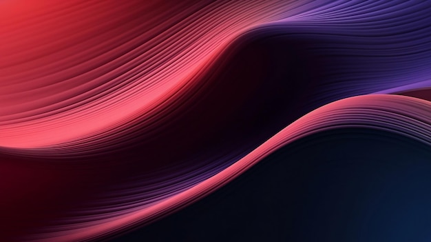 Photo red and blue wallpaper with a wavy pattern