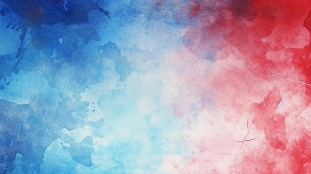 Red and blue watercolor grunge abstract background watercolor paint background Generative AI