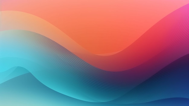 Red and blue waves background with a blue wave.