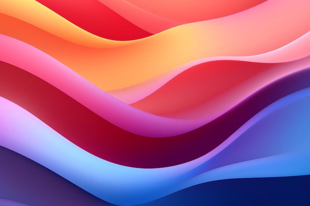 Red and blue waves wallpaper