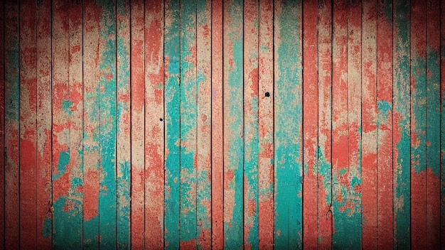 Photo a red and blue wooden panel wall image background