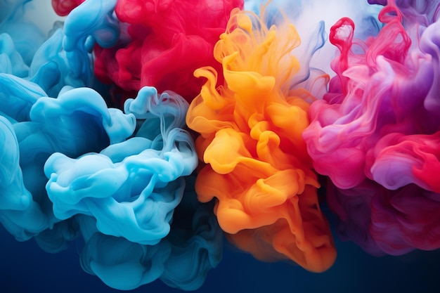 red blue yellow water color images background