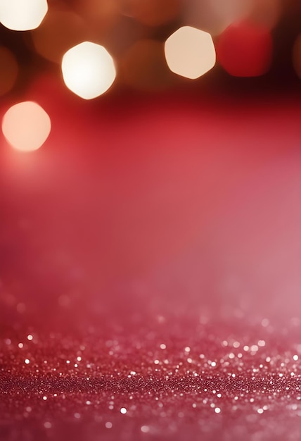 Red bokeh background with glitter