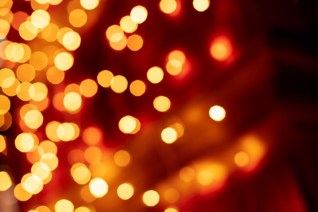 Red bokeh blurred lights background