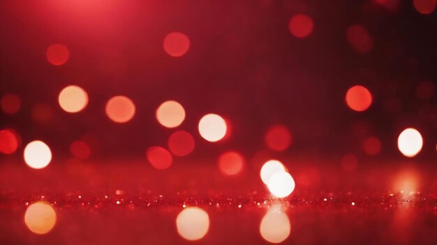 Red bokeh blurred lights background