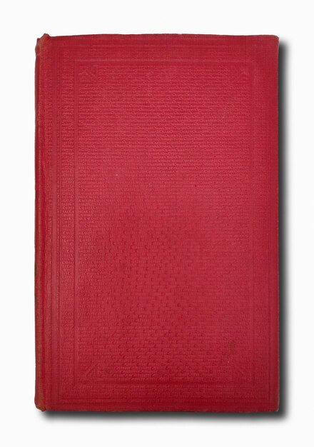Красная книга с тенью на белом фоне