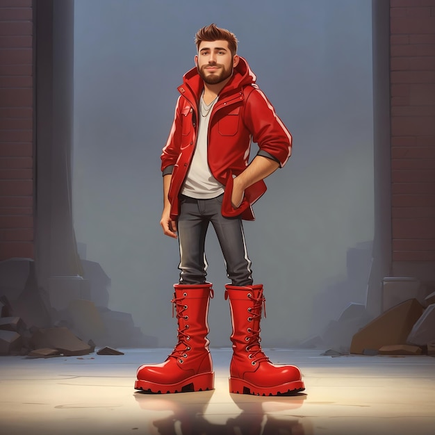 Red Boots cartoon personages