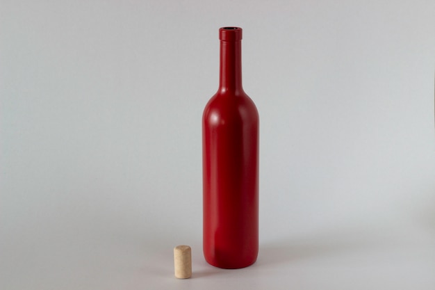 Red bottle and stopper