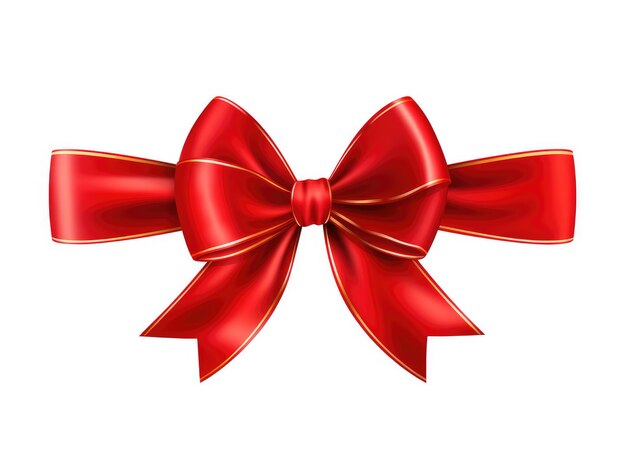 Red bow a bow on a white background a gift with a bow red bow on white background