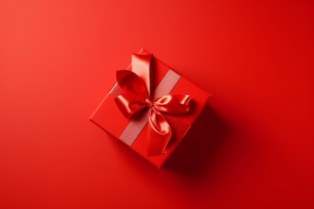 Red bow gift box sale generate ai