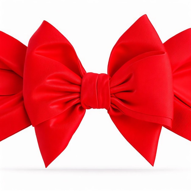 red bow isolated on transparent or white background