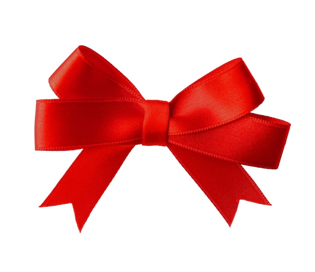 Red bow, isolated on white