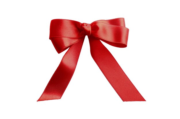 Red bow, isolated on white