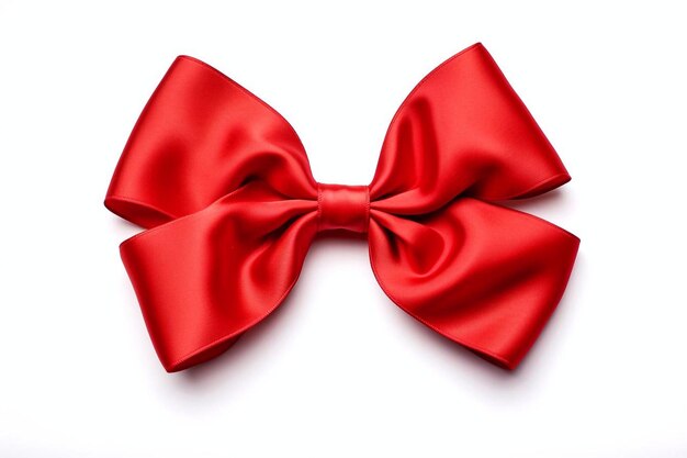 red bow isolated on white