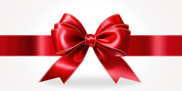 red bow isolated on white