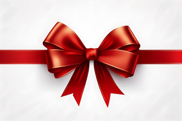 Red bow isolated