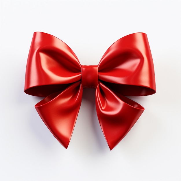 Красный галстук-бабочка на белом фоне