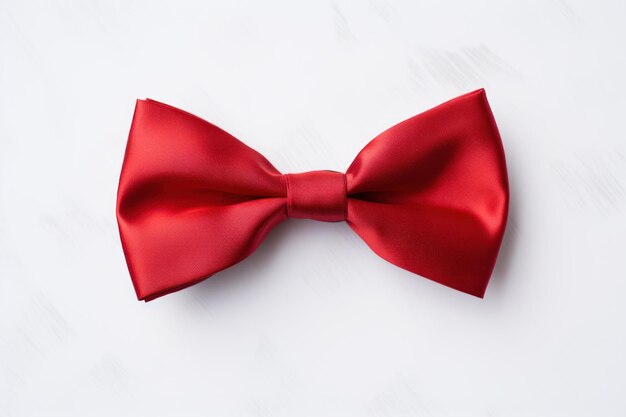 Photo a red bow tie on a white background