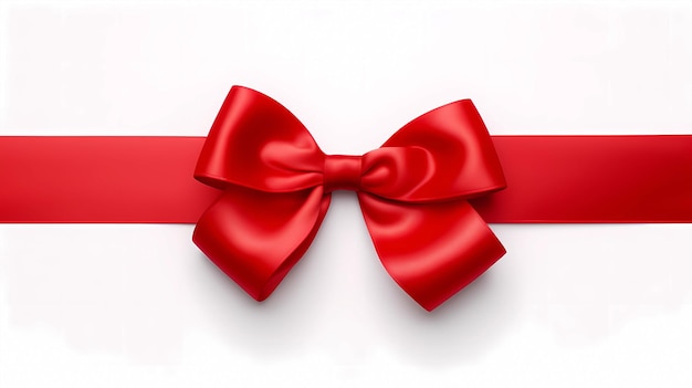 A red bow on a white background