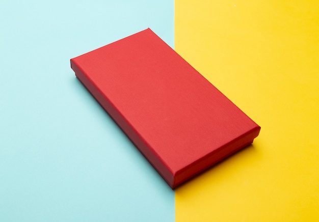 Red box product packaging isolated