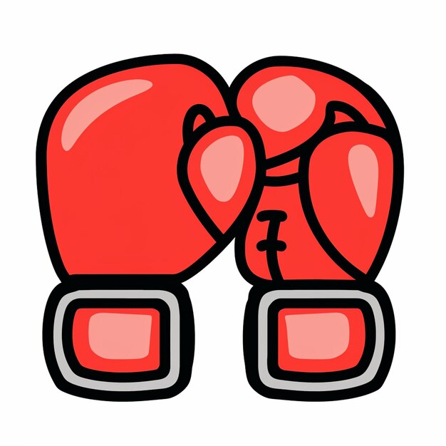 Photo a red boxing gloves illustration