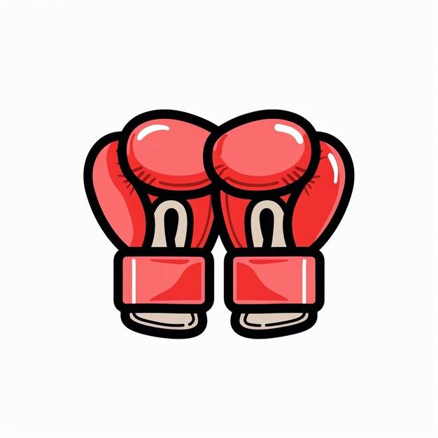 Photo a red boxing gloves illustration