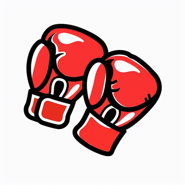 Photo a red boxing gloves illustration
