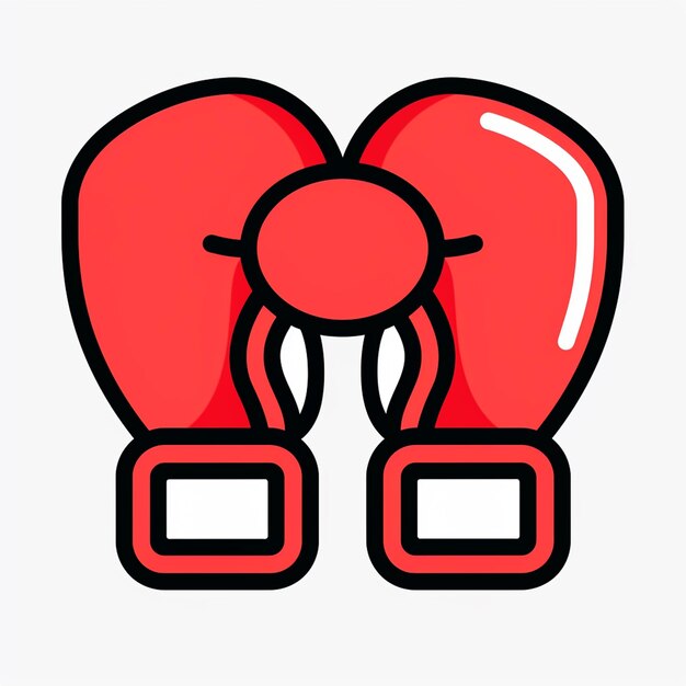 Photo a red boxing gloves illustration