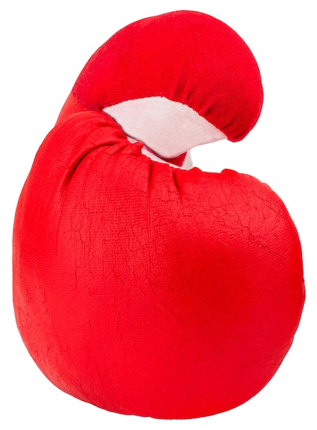 Красные боксерские перчатки, изолированные на белом фоне.